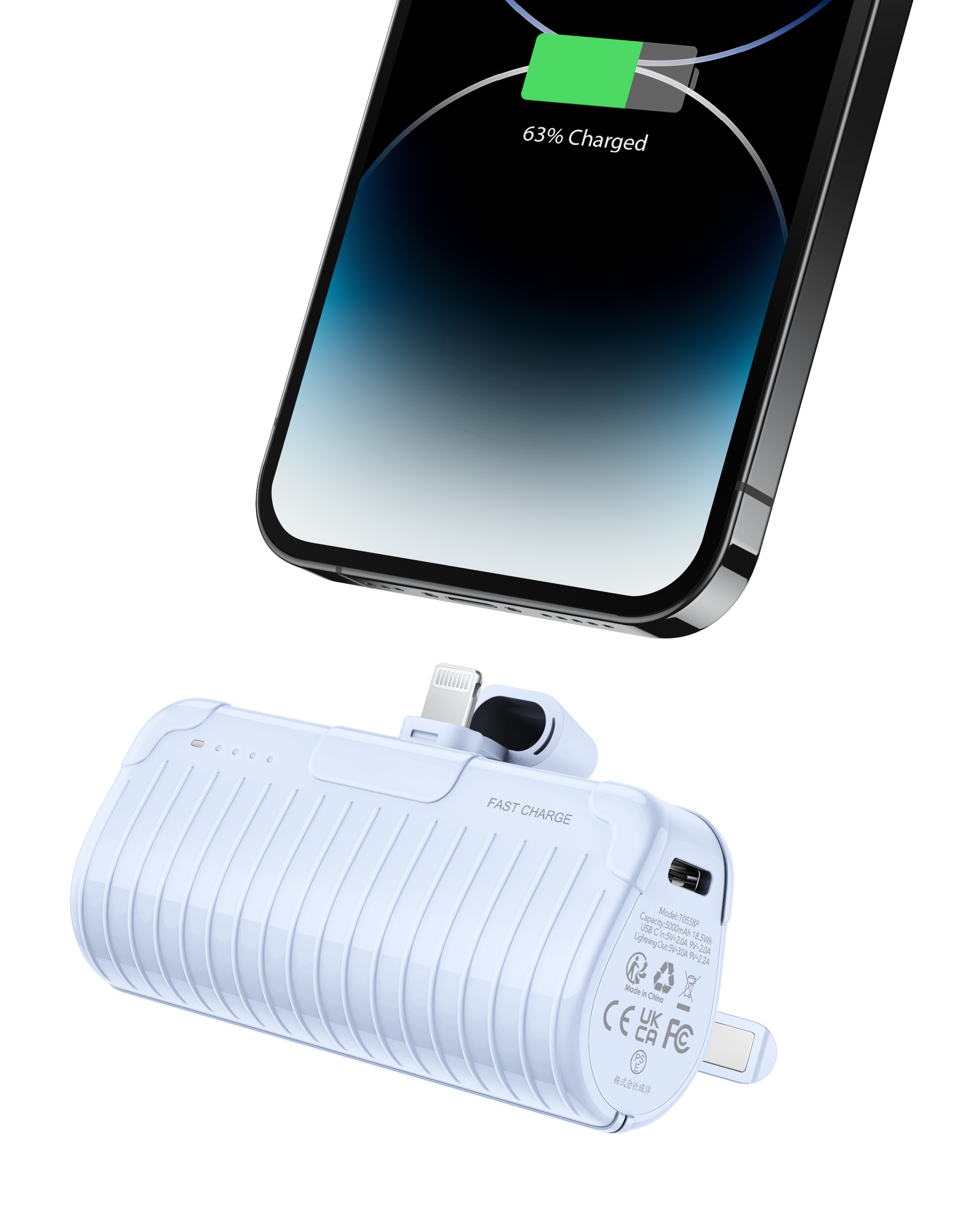 5000mAh Ultra Mini All in One Power Bank for iPhone