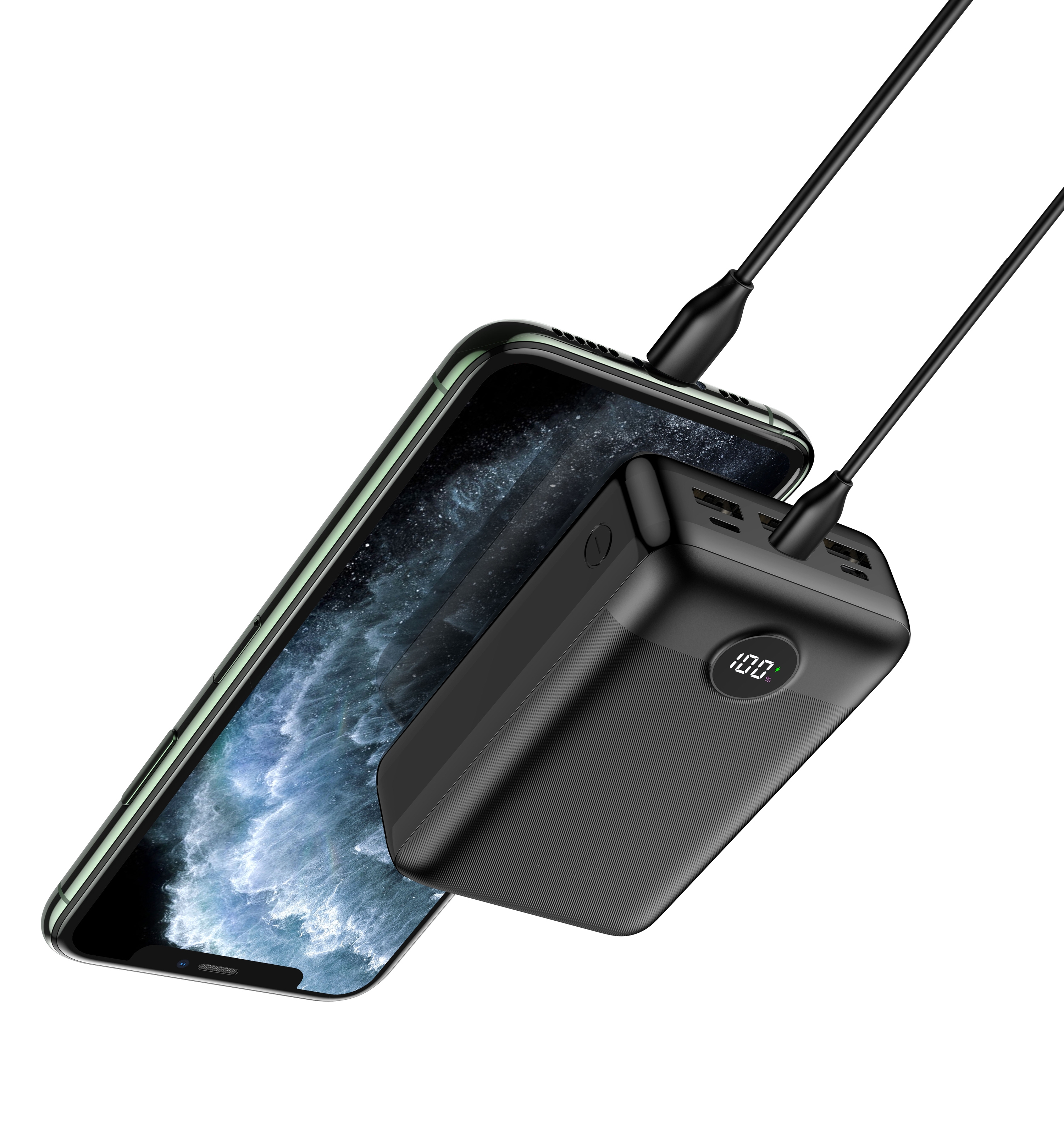 30000mAh Fast-Charging Power Bank with LED Display