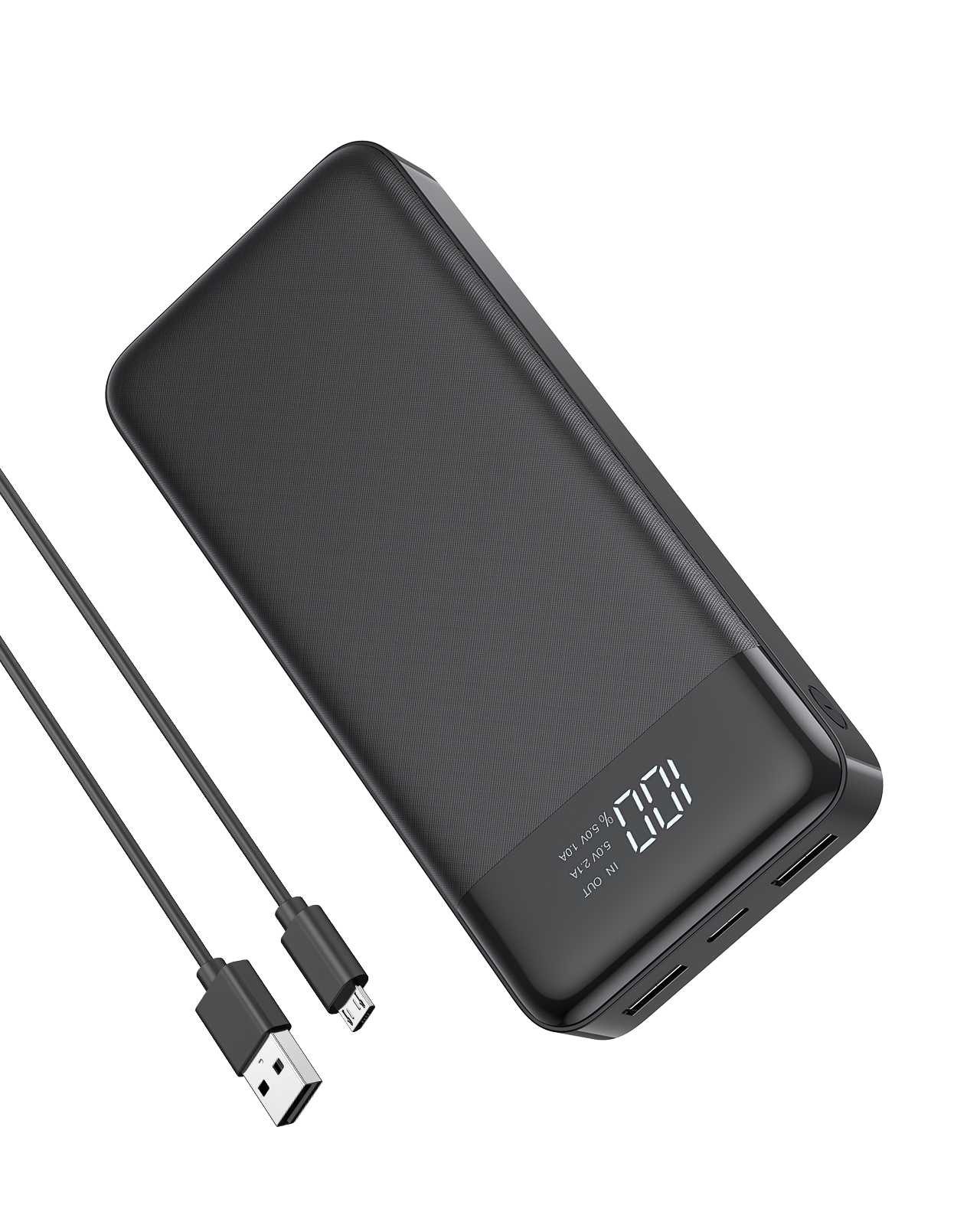 20000mAh Dual USB Power Bank with Digital Display